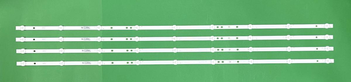 Led backlight strip for tv AWOX 50" set  4pcs X KJ50D09-ZC22AG-07A / KJ50D09-ZC22AG-05 / 303KJ500038 / CRH-CQ50D15303004099BT REV1.2 , 9LED , 3V , 990MM