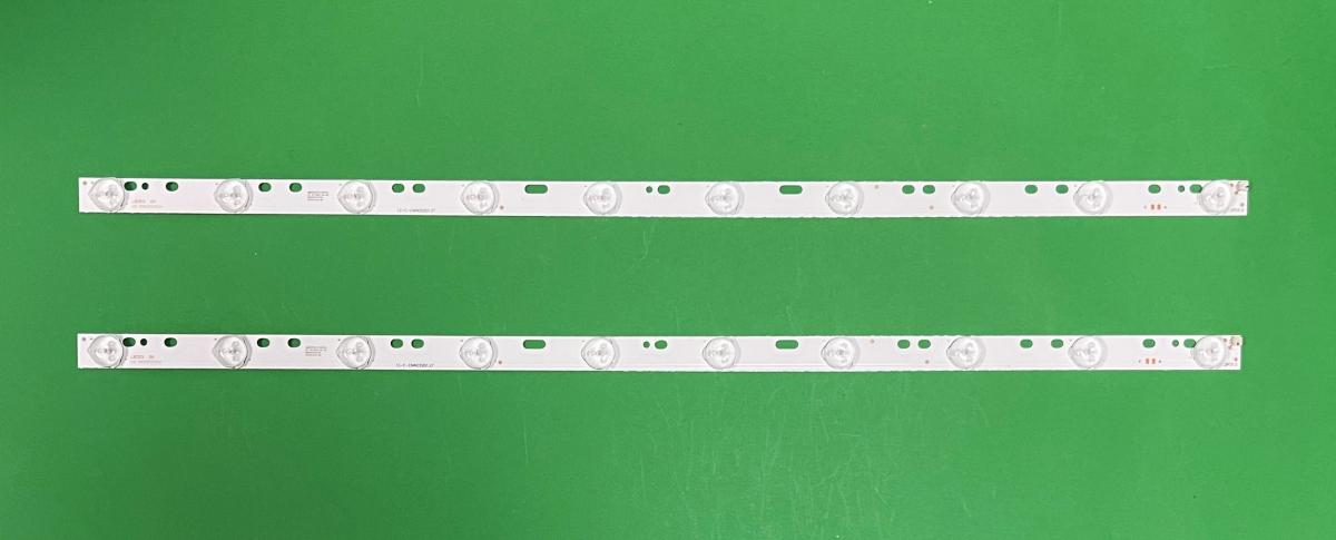 Led backlight strip for tv QUASAR 32" set 2pcs X IC-C-CNA032D127 / TH315LK11-ABW1 , 10LED , 3V , 569MM