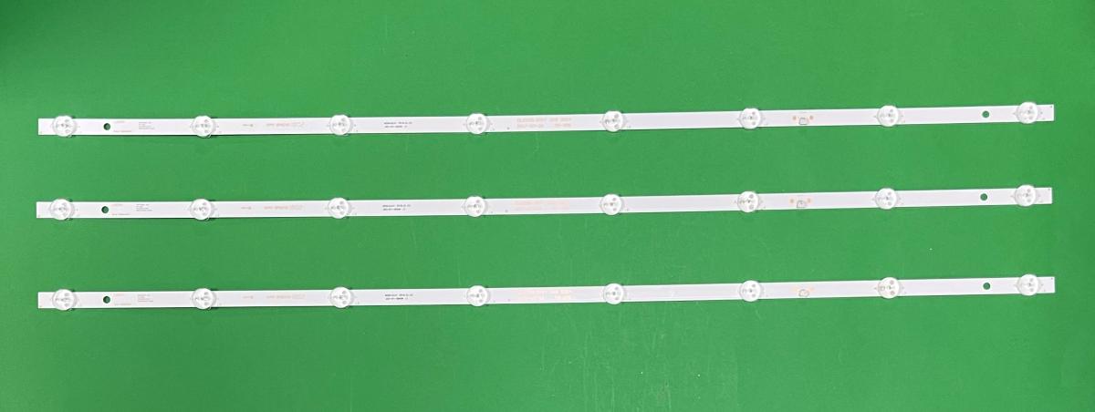 Led backlight strip for tv POLAROID / MANTA 40" set 3pcs X DLED39.5MXY  3X8 0004 M2-395 , 8LED , 3V , 735MM
