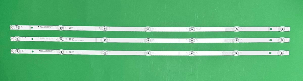 Led backlight strip for tv HISENSE 43" set 3pcs X JL.D42571330-003FS-M_V01 HD425V1F71-T0K1 \ S0 \ R0H SVH425A05 HD425V1U51-T0L1 HL 43J802, HZ43A35 ZD_HI_D425_3X7_02_SJE30_V2.3 HIP7.820.085 MAX3A7CZ-76012 JHD425S1F71 , 7LED , 3V , 760MM ,