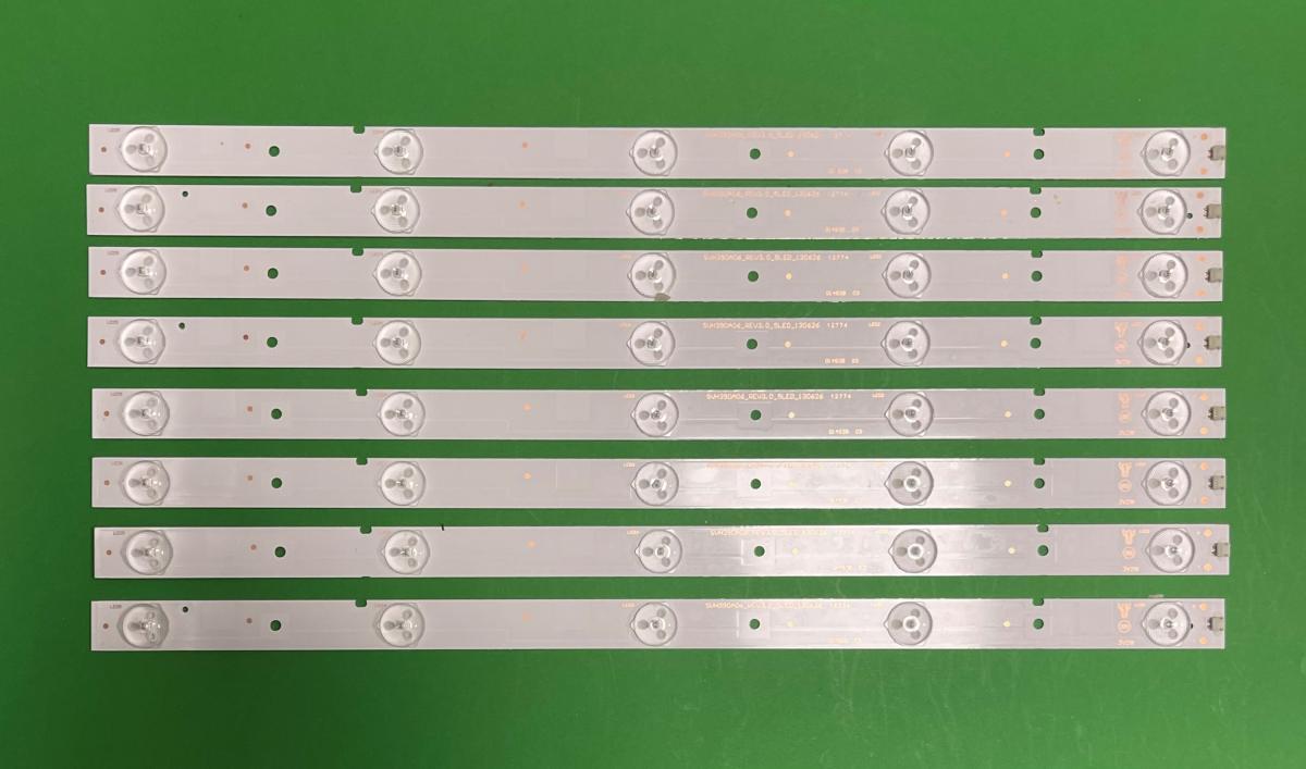 Led backlight strip for tv HISENSE 39" set 8pcs X SVH390A06_REV3.0_5LED_130626 5LED 3V 400MM
