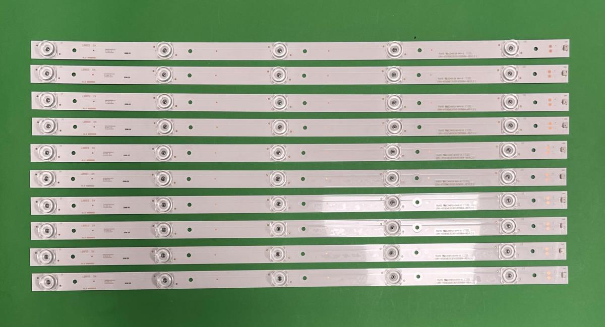 Led backlight strip for tv HAIER 55" set 10pcs X CRH-K55EMD30301005684-REV1.3 I , 5LED , 3V , 535MM