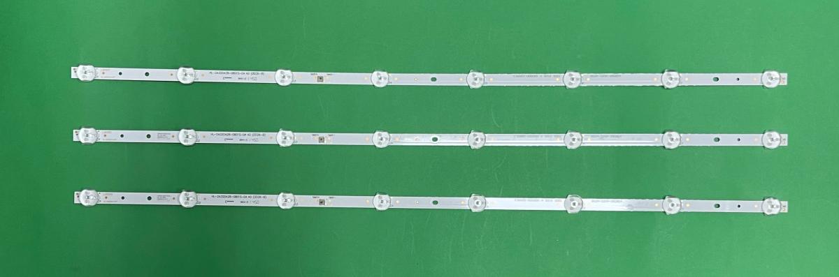 Led backlight strip for tv LG 32" set 3pcs X HL-2A320A28-0801S-04-A0(OD26-B) , 8LED , 3V , 600MM