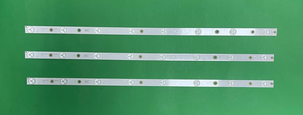 Led backlight strip for tv TCL 32" set 3pcs X PT32L61A-V02 / 0D32D08-ZC21AG-06 , 8LED , 3V , 595MM ,