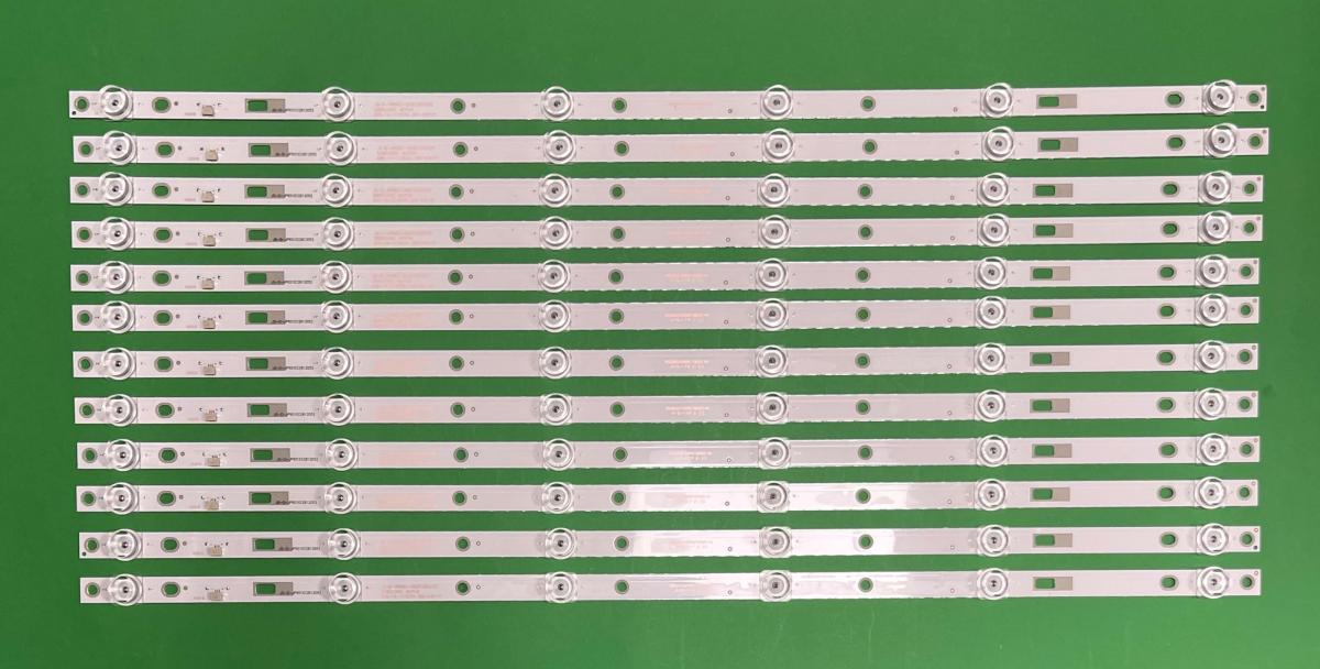 Led backlight strip for tv TCL 65" set 12pcs X JS-D-JP65EU-062EC/061EC(80228) E65EU1000 MCPCB , 6LED , 6V , 625MM