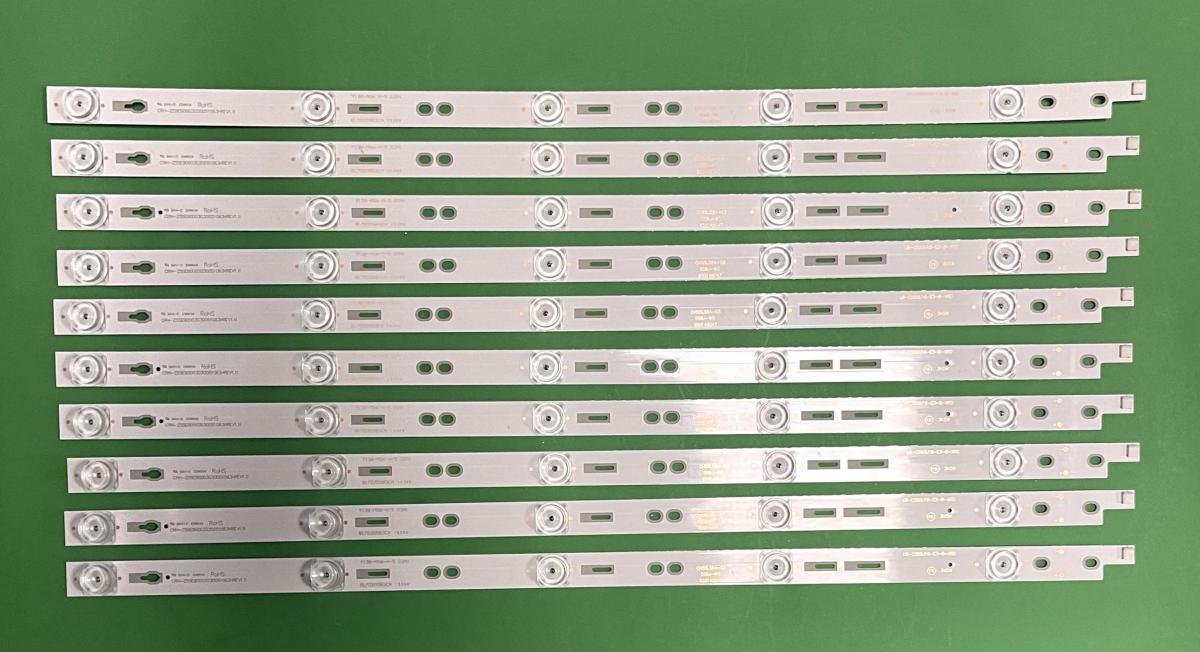 Led backlight strip for tv CHANGHONG 55" set 10pcs X CRH-Z55E90003030051063HREV1.1 5LED , 3V