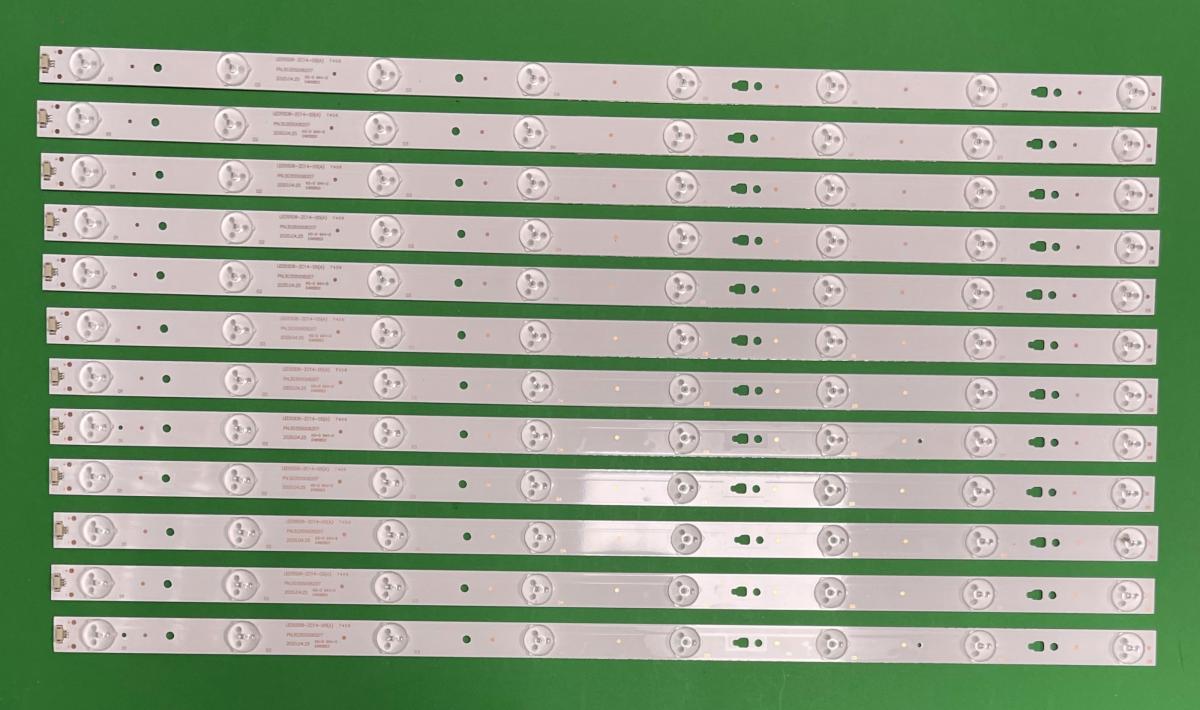 Led backlight strip for tv HAIER / JVC 55" set 12pcs X LED55D8-ZC14-05 (A) , PN : 30355008207 , 8LED , 3V , 555MM