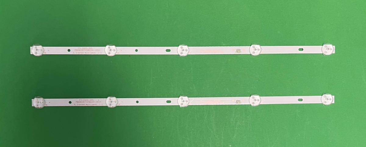 Led backlight strip for tv SUNNY 24" set 2pcs X CY-240D-2X5 PB04D397103BL041-001H , DL6M06C5515MFTD302 , A E469119 94V-0 , 5LED , 3V , 396MM