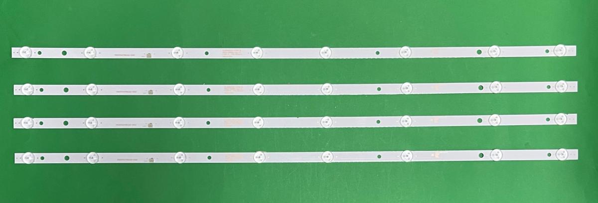 Led backlight strip for tv TCL 39" set 4pcs X JL.D38581235-017HS-M , PB10D754173BL042-004H , RH43-D3852X-01A-DL , 8LED , 3V , 753MM