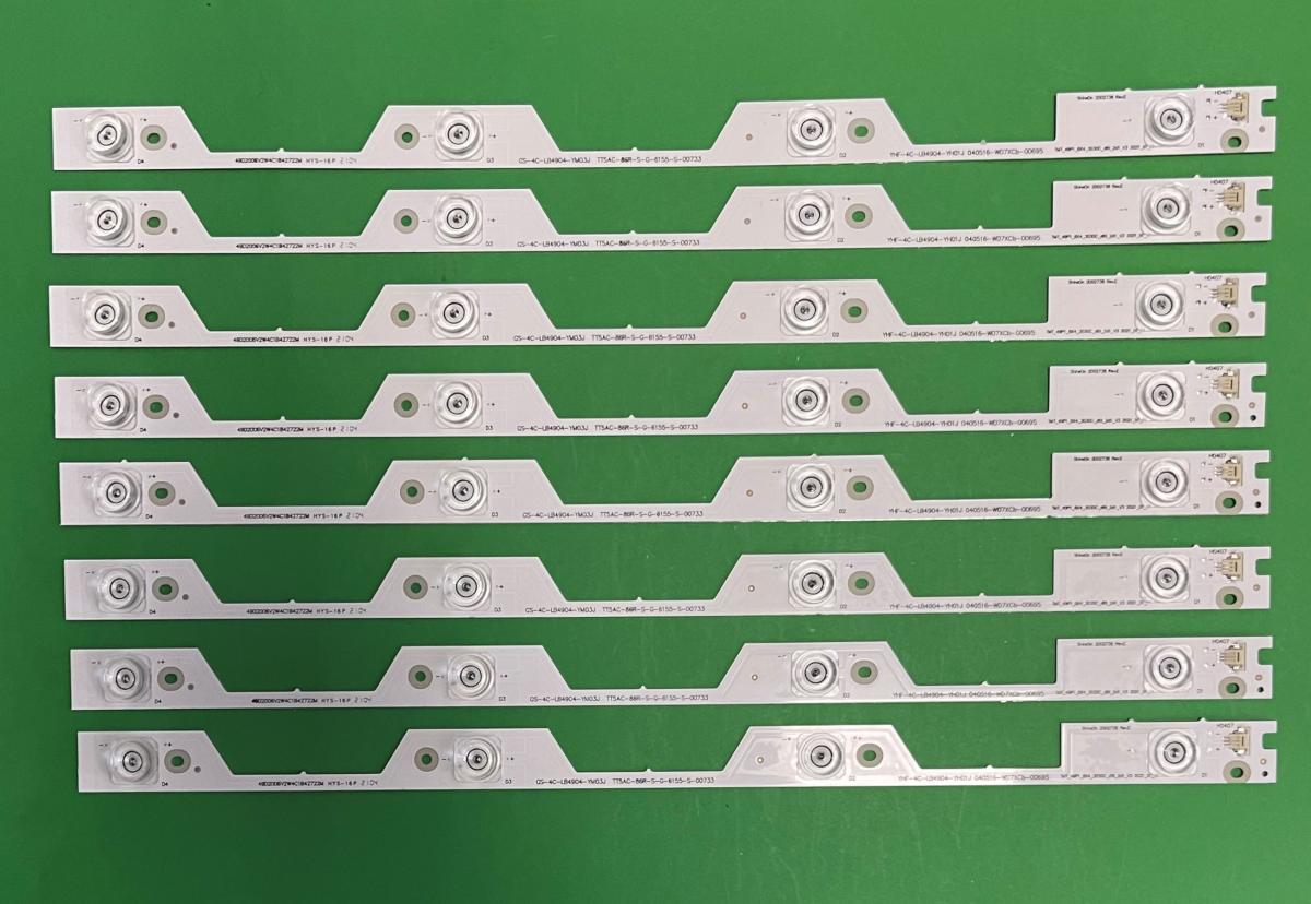 Led backlight strip for tv TCL 49" set 8pcs , 49HR330M04A1   TMT_49P1_8X4_3030C_d6t_2d1_V3 49D2006V2W4C142722M YHF-4C-LB4904-YH01J