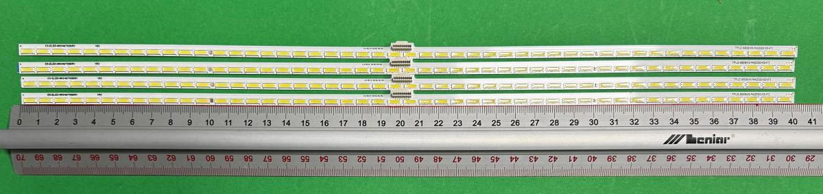 Led backlight strip for tv PHILIPS 65" set 4pcs X TPUE-650SM0-R4  , 48LED , 401MM , 6V , PHILIPS PART NUMBER : 996599000585 ,