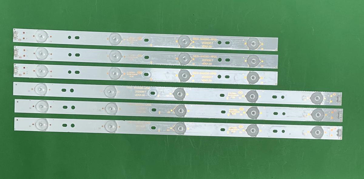 Led backlight strip for tv SKYWORTH 40" set 6pcs , 3pcs X 5800-W40000-RP00 & 3pcs X 5800-W40000-LP00