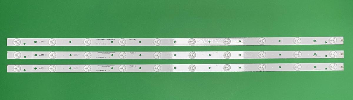Led backlight strip for tv PROSCAN 39" set 3pcs X IC-D-CNA039D139 , 10LED , 3V , 738MM