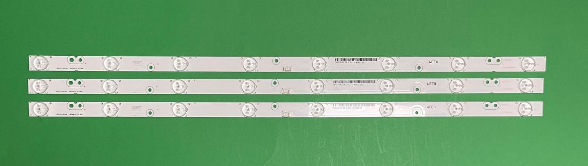 Led backlight strip for tv SKYWORTH / TCL / HISENSE 32" set 3pcs X Skyworth 32_3x8 8LED , 3V , 596MM ,