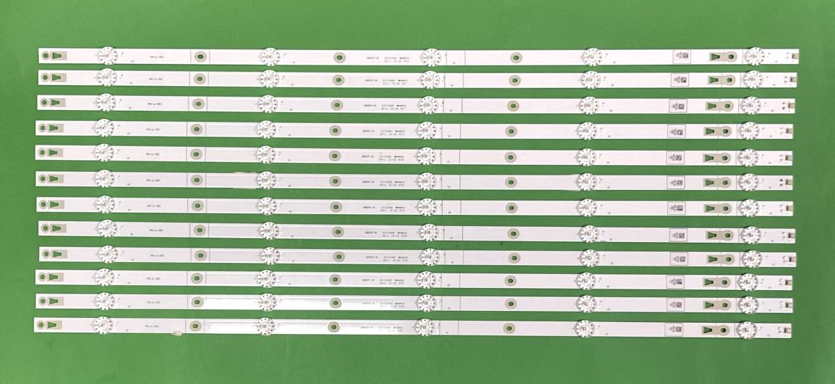 Led backlight strip for tv HISENSE 65" set 12pcs X LB65075 V0 E473485 , 5LED , 3V , 656MM