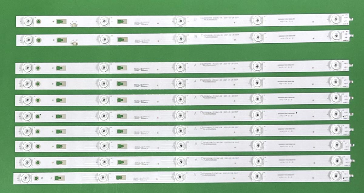 Led backlight strip for tv HAIER 55" set 10pcs , 8pcs X LED55D05A-ZC29AG-02 & 2pcs X LED55D05B-ZC29AG-02