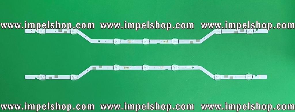 Led backlight strip for tv SAMSUNG 32" set  2pcs X  V8DN-320SM1-R1 , L1_N5K_C2F_FAM_S7(1)_R1.0_S1D_100_LM41-00618A , BN96-46574A , 7LED , 619MM , 3V