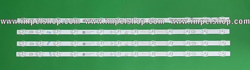 Led backlight strip for tv TCL 65" set 4pcs X GIC65LB105_3030F2.1D_V0.5/V0.7_20200709 4C-LB6512-ZM05J , 12LED , 6V