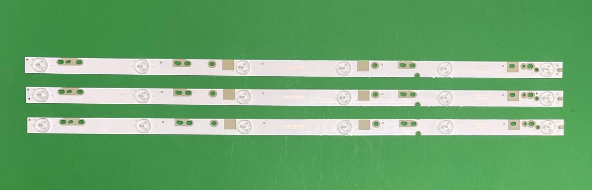 Led backlight strip for tv TCL 32" set 3pcs X  XJ32D06-ZC14F-07 / SHYS32D06-ZC14F-01 / CRH-K323535T03064CA-Rev1.1 , 6LED , 3V , 596MM