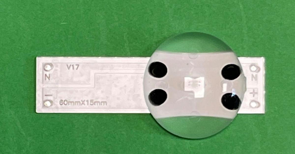 Universal len for led bar round BIG CSP TYPE with led diode , VOLTAGE : 3V , DIAMETER : 60MM , HEIGHT : 15MM