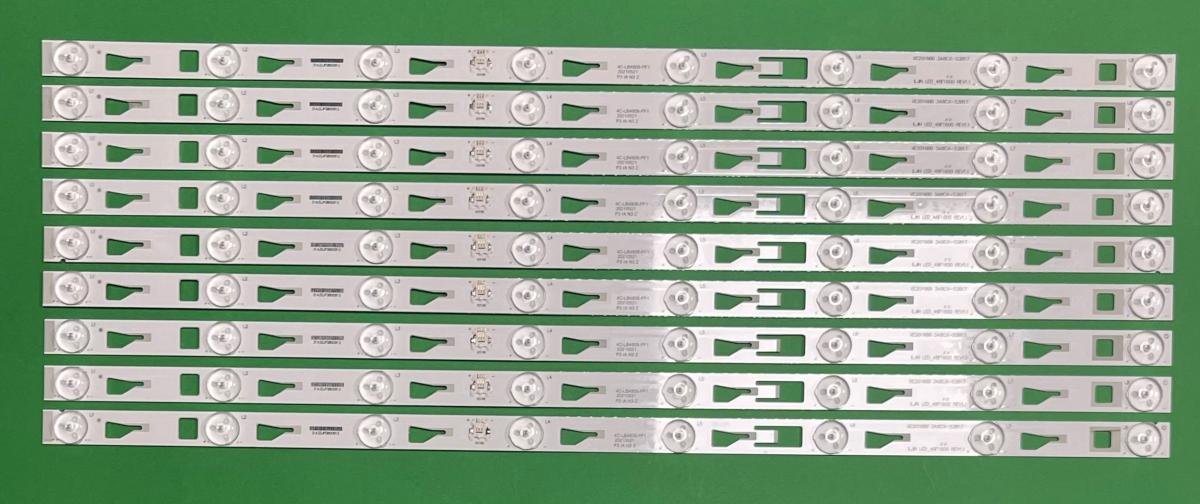 Led backlight strip for tv TCL 48" set 9pcs X LED_48F1600 REV1.1 4C-LB4808-YHE /  4C-LB4808-YHA , TMT_48F1600_9X8_3030C_8S1P 4C-LB4808-PF1 , 8LED , 535MM , 3V ,