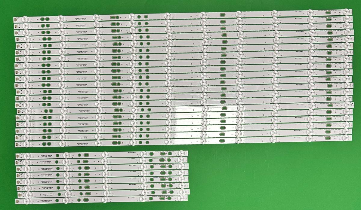 Led backlight strip for tv SONY 75" set 28pcs X 20pcs X SVA750A03_REV_04_10LED_A TYPE  & 8pcs X SVA750A03_REV04_5LED_B TYPE , PANEL : S75QF59 V0 ,