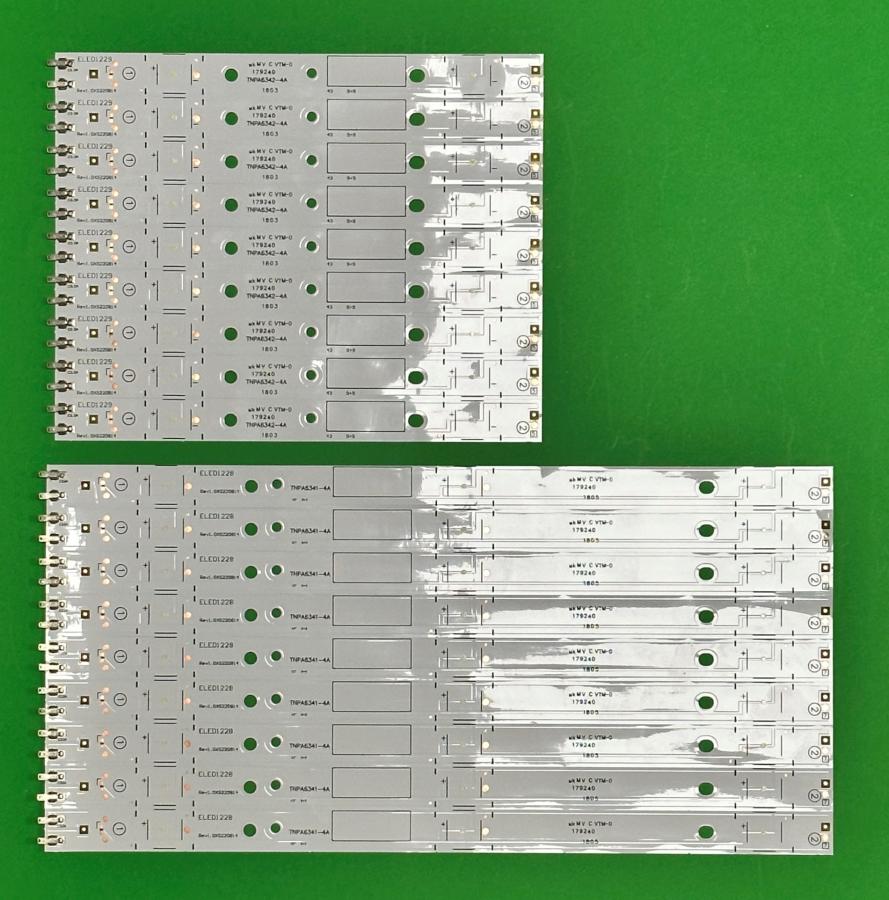 Led backlight strip for tv PANASONIC  43" set  18pcs , 9pcs X TNPA6341-4A wk MV C VTM-0 & 9pcs X TNPA6342-4A wk MV C VTM-0 ,