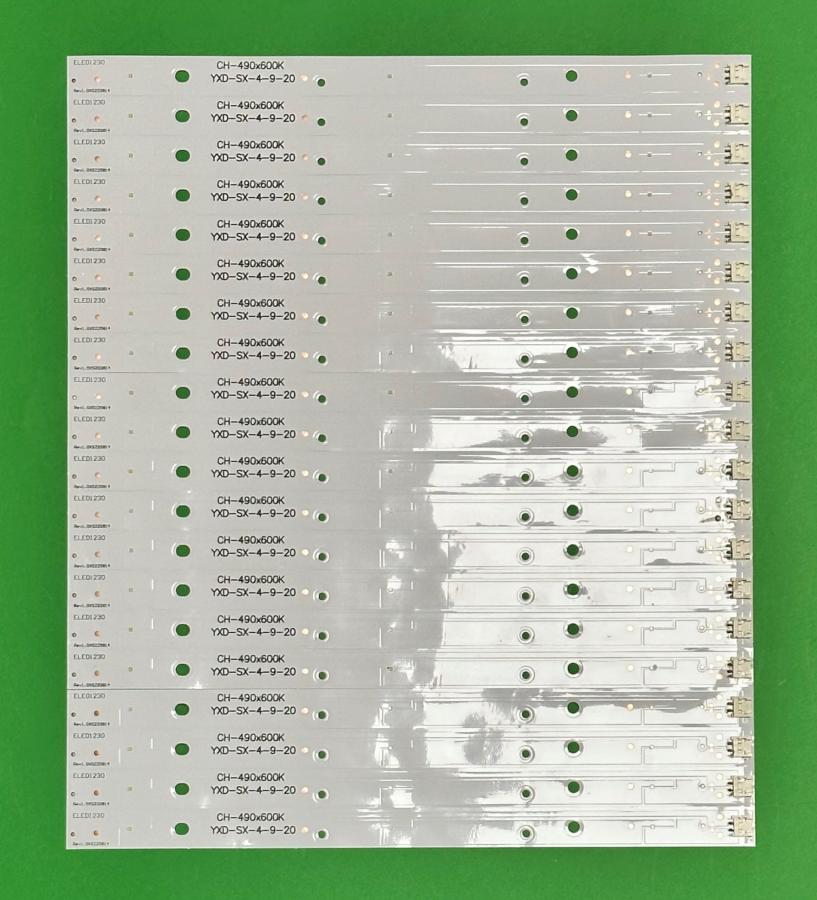 Led backlight strip for tv PANASONIC  49" set  20pcs X CH-490x600K , 3LED , 3V, 259MM ,