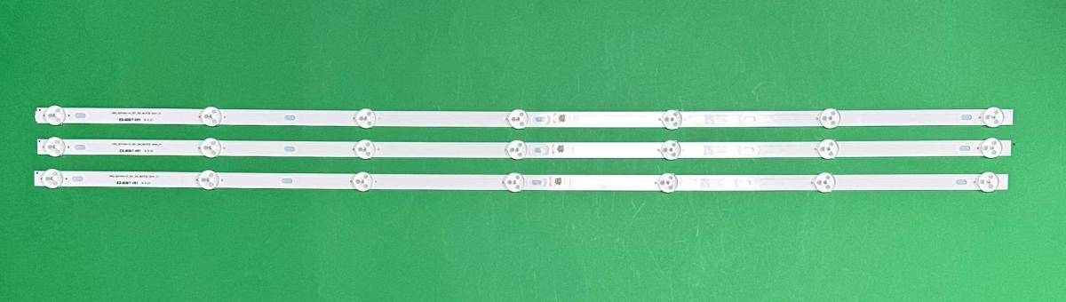 Led backlight strip for tv MANTA 40" set 3pcs X  HRS_SQY40A114_3X7_2W_MCPCB 12mm_V1 / HK40D07-ZC22AG-04 2018-03-16 7S1P / RF-AE400E30-0701S-07 A0 , 7LED , 756MM , 3V ,