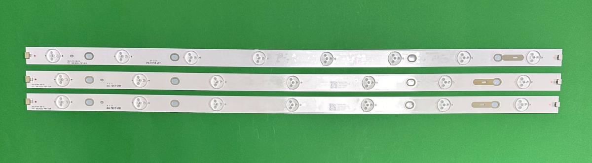 Led backlight strip for tv TCL 32" set 3pcs , 2pcs X TMT 32E3020-787-7EA , 7LED  ,3V , 625MM & 1pcs X TMT 32E3020-787-8EA , 8LED , 3V , 625MM , WM5XZF , 4C-LB32L7-YH1 4C-LB32L8-YH1 ,