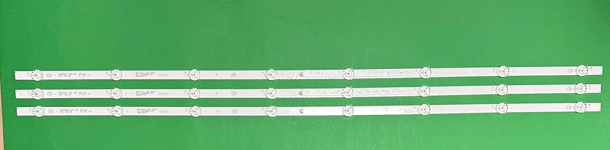 Led backlight strip for tv CHANGHONG / GHIA43" set 3pcs X DLED43HD 3X8 1002 , 8LED , 3V , 813MM ,