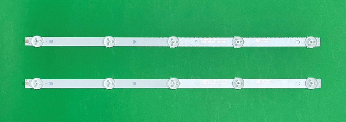Led backlight strip for tv MANTA 24" set 2pcs X K236WD A1 2014-11-19 / 4708-K236WD-A1213K01 , 5LED , 3V , 388MM ,