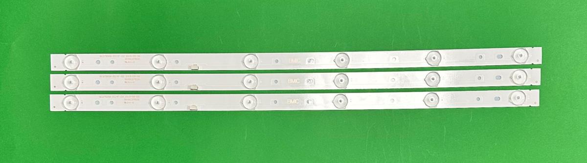Led backlight strip for tv PHILIPS 28" set 3pcs X GC275D06-ZC14F-03 , 6LED , 3V , 520MM ,  PHILIPS PART NUMBER : 303GC275031 ,