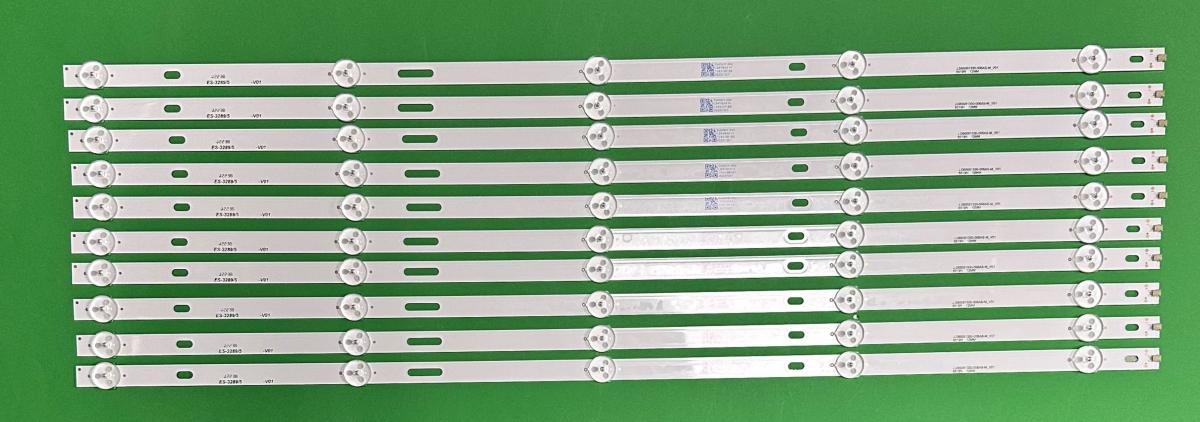 Led backlight strip for tv TCL 65" set 10pcs X JL.D65051330-006AS-M_V01 6519N 12MM 308056519NDTZ002 , 5LED , 6V , 607MM ,