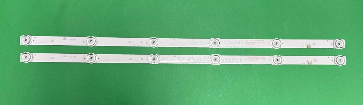 Led backlight strip for tv SANSUI / SKYMASTER 32" set 2pcs X CC02320D510V11 WD32E20 2X6 6S1P 0D25 , 6LED , 6V , 510MM ,