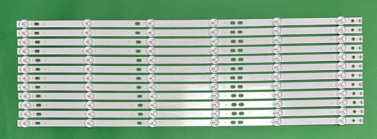 Led backlight strip for tv RCA / MANTA 65" set 12pcs X HRS_SQY65D3_6X12_2W_MCPCB RCA AE0110489 , 6LED , 605MM , 3V ,