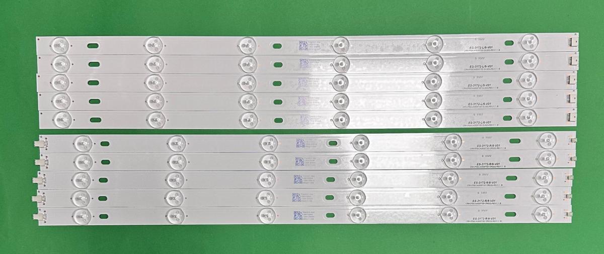 Led backlight strip for tv  SHARP 50" set 10pcs , 5pcs X CRH-P50CA3535T0512L52Q-REV1.1 B , 6LED , 501MM , 3V & 5pcs X CRH-P50CA3535T0512R52Q-REV1.1 B , 6LED , 501MM , 3V ,