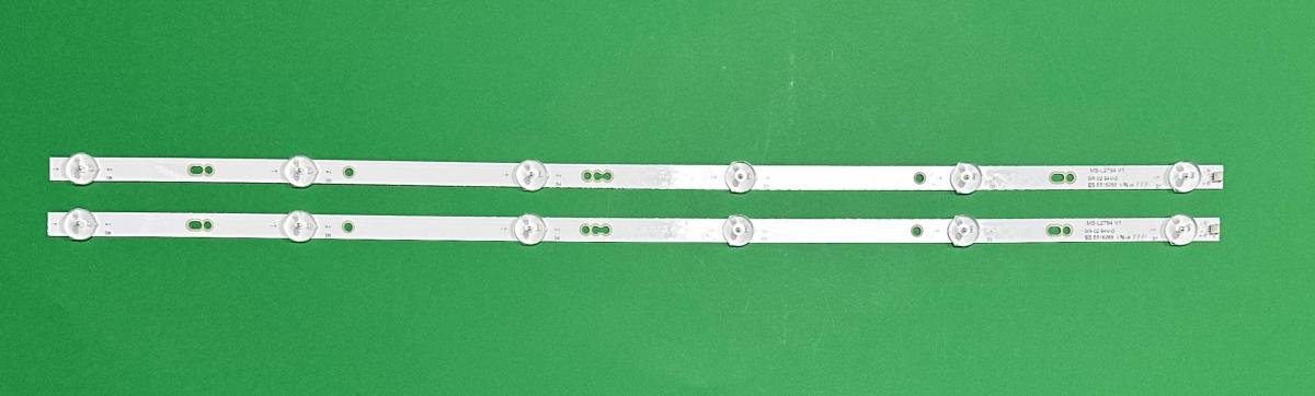 Led backlight strip for tv DEXP 32" set 2pcs X MS-L2794 V1 JL.D32061330-083DS-M_V01 , 6LED , 3V , 581MM ,