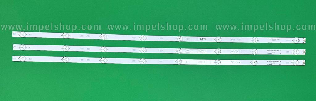 Led backlight strip for tv  SHARP 40"   set 3pcs X RF-AJ400016SS30-0801 A1 CRH-P40KP35350308931 , 764MM , 8LED , 3V ,