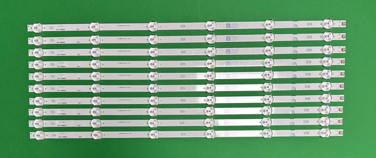 Led backlight strip for tv MANTA / RCA 49" set 10pcs X JL.D49061235-031CS-M SQY49LB_6X10_MCPCB_V0 , 6LED, 469MM , 3V ,