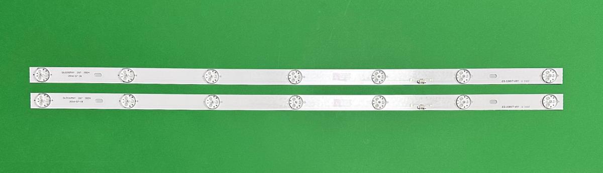 Led backlight strip for tv MANTA 32" set 2pcs x DLED32MXY 2X7 004 , 7LED , 591MM , 3V ,