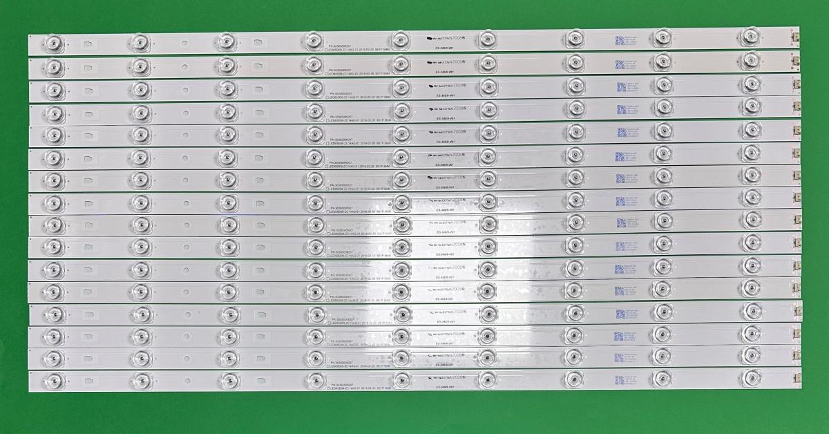 Led backlight strip for tv HAIER / 65" set 16pcs x LED65D09-ZC14AG-01 2016-02-20 9S1P 5MM , PN:30365009207  , 9LED , 720MM , 3V ,