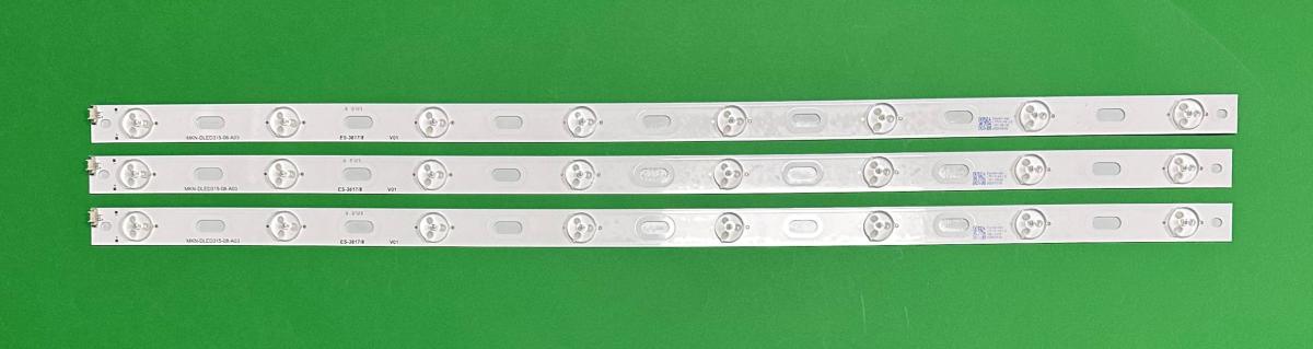 Led backlight strip for tv MANTA 32" set 3pcs x MKN-DLED315-08-A03 , 8LED , 600MM , 3V ,