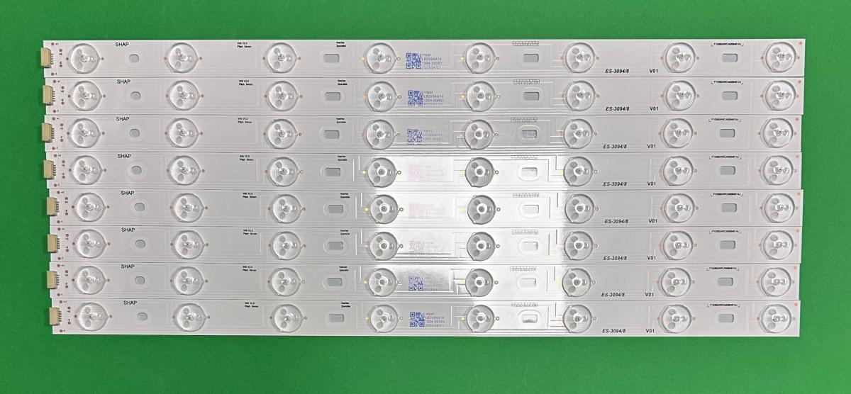 Led backlight strip for tv RCA 42" set 8pcs X f103314wca001311bda f103315wca008851b8a f103223wca027831a5a f103219wca034471a2a E227809C F103315wca008341b8a f103219wca034481a2a F103314wca001501bda f103223wca027801a5a F103624WCA009461AJ 8LED , 414mm , 6V ,