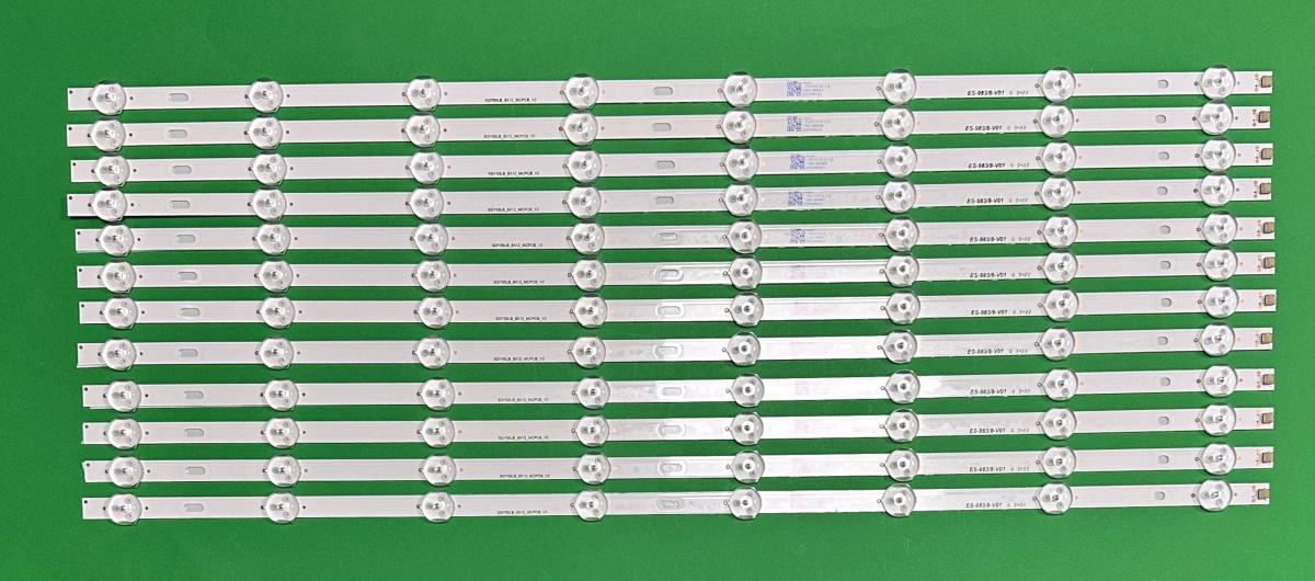 Led backlight strip for tv MANTA / ATVIO 55" set  12pcs X SQY55LB_8X12_MCPCB_V2 JL.D55081235-031DS-M , 8LED , 558MM , 3V ,