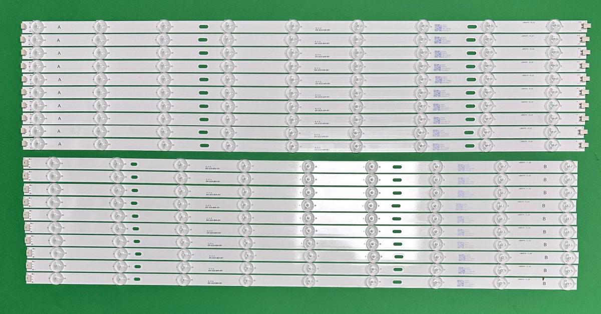 Led backlight strip for tv VIZIO 65" set 20pcs , 10pcs x LB6507N V0_02 , 9LED & 10pcs x LB6507N V1_02 , 9LED