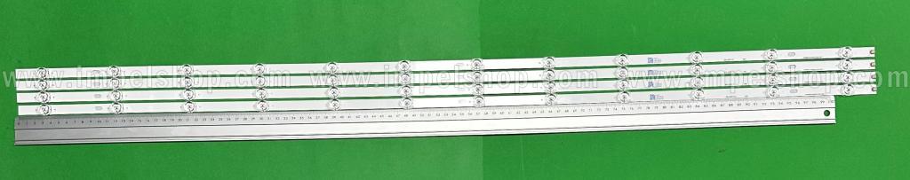 Led backlight strip for tv HISENSE 55" set 4pcs x CRH-BX55V1U513030T04128CL-REV1.1 , 12LED , 1056MM , 3V ,