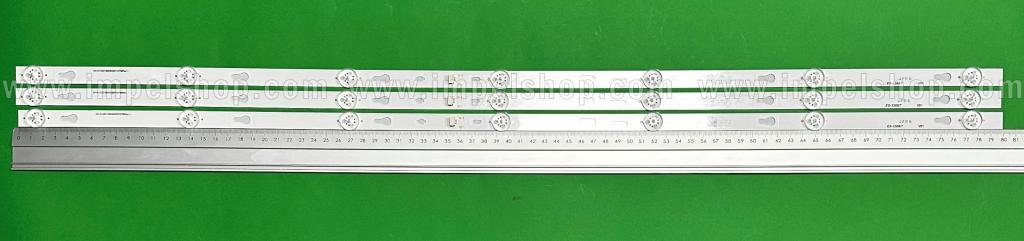 Led backlight strip for tv XIAOMI / PHILIPS / TCL 43" set 3pcs X CRH-AT43D120030300703788Rev1.1 4C-LB430T-XR2 4C-LB430T-XR4 43D1200 7*3 ZL 43HR332M07A3 V0 4C-LB430T-HR7 , 7LED , 801MM , 3V ,