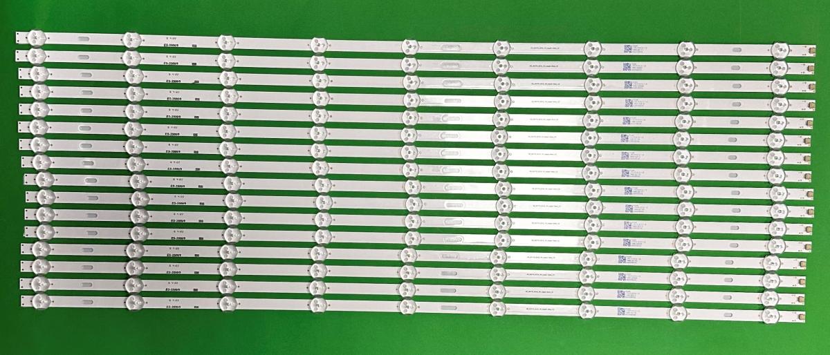 Led backlight strip for tv MANTA 70" set 16pcs X HRS_SQY70_9X16_1W_MCPCB 10mm_V2 JE0DZ1C0399 , 9LED , 706MM , 3V ,