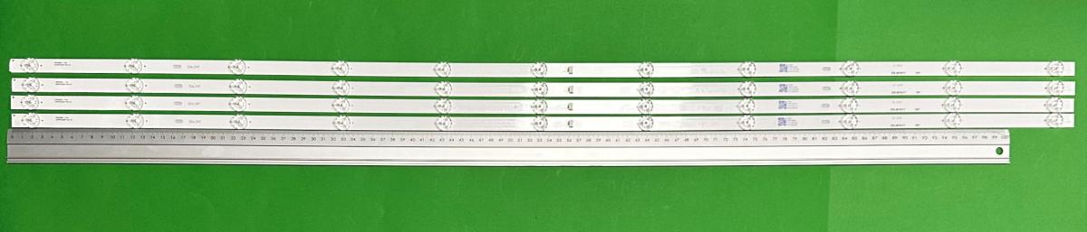Led backlight strip for tv LG 55" set 4pcs x 4C-LB550T-HRZ 55HR332M11A0 55D2000 TCL55D11-ZC62AG-02 , 11LED, 1070MM , 3V ,